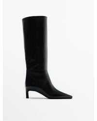MASSIMO DUTTI - Low-Heel Boots - Lyst