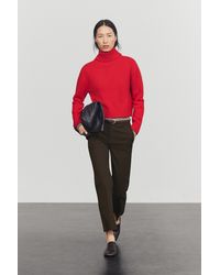 MASSIMO DUTTI - Cropped 100% Cashmere Knit Sweater - Lyst