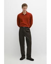MASSIMO DUTTI - Polo Collar Knit Sweater - Lyst