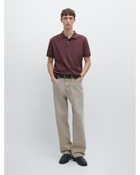 MASSIMO DUTTI - Polo En Coton Piqué Micro-Texturé - Lyst