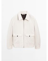 MASSIMO DUTTI - Cropped Jack Van Wol En Katoen Met Zakken - Lyst