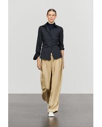 MASSIMO DUTTI - Flowing Pleated Pants With Button Detail - Lyst