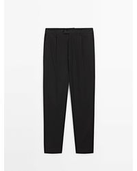 MASSIMO DUTTI - Relaxed Fit Darted Trousers - Lyst