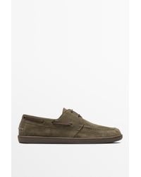 MASSIMO DUTTI - Soft Leather Boat Shoe - Lyst