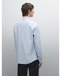 MASSIMO DUTTI - Regular-Fit-Hemd Aus Serge 100 Baumwolle - Lyst