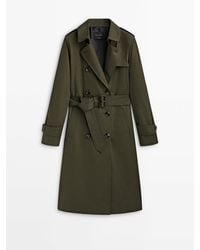 MASSIMO DUTTI - Trench Coat With Belt - Lyst