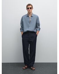 MASSIMO DUTTI - Regular Fit Faded Linen Shirt - Lyst