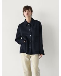 MASSIMO DUTTI - Wool Blend Jacket With Pockets - Lyst