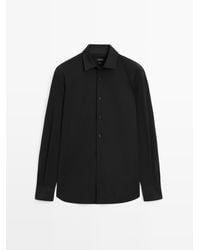 MASSIMO DUTTI - Slim Fit Stretch Shirt - Lyst