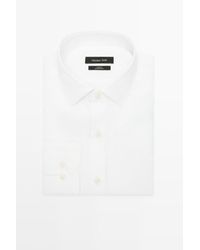 MASSIMO DUTTI - Slim Fit 100% Cotton Oxford Shirt - Lyst