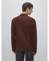 MASSIMO DUTTI - Polo Manga Larga Botón Snap - Lyst