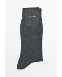 MASSIMO DUTTI - Plain Cotton Blend Knit Socks - Lyst
