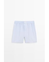 MASSIMO DUTTI - 100% Cotton Micro-Striped Boxers - Lyst