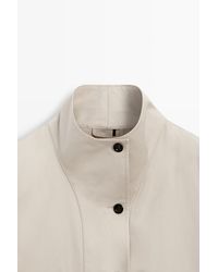 MASSIMO DUTTI - Jacket With High Neck Detail - Lyst