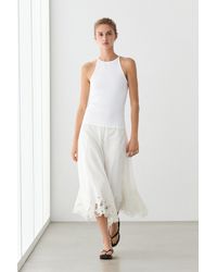 MASSIMO DUTTI - Cotton Blend Halter Top - Lyst