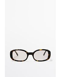 MASSIMO DUTTI - Oval Tortoiseshell-Effect Sunglasses - Lyst