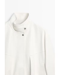 MASSIMO DUTTI - Nappa Leather Bomber Jacket - Lyst