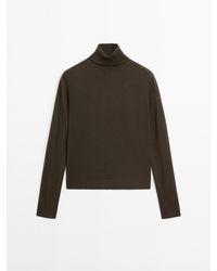 MASSIMO DUTTI - Trui Van Wolmix Met Hoge Kraag - Lyst