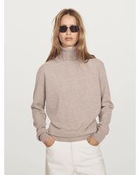 MASSIMO DUTTI - Pull À Col Roulé En Maille 100 Cachemire - Lyst