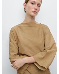 MASSIMO DUTTI - Vestido Midi Detalle Costuras - Lyst