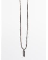 MASSIMO DUTTI - Necklace With Lace Piece Pendant - Lyst