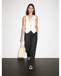 MASSIMO DUTTI - Flowing Low-Rise Straight-Leg Trousers - Lyst