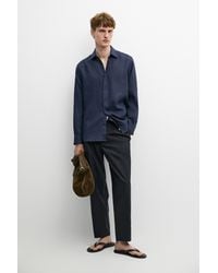 MASSIMO DUTTI - Slim Fit 100% Linen Shirt - Lyst