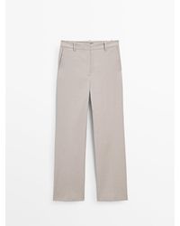 MASSIMO DUTTI - Straight-Fit Trousers - Lyst