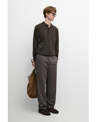 MASSIMO DUTTI - Cotton Blend Jogger Fit Pants - Lyst