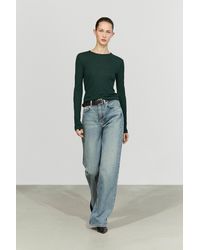 MASSIMO DUTTI - Long Sleeve Wool-Blend T-Shirt - Lyst