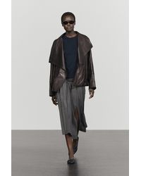 MASSIMO DUTTI - Wool-Blend Pleated Midi Skirt - Lyst