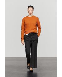 MASSIMO DUTTI - Wool Blend Knit Sweater With Round Neck - Lyst