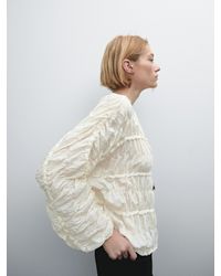 MASSIMO DUTTI - Flowing Blouse With Gathered Detail - Lyst