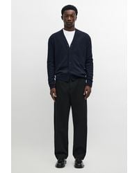 MASSIMO DUTTI - 100% Wool Knit Button Cardigan - Lyst