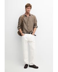 MASSIMO DUTTI - 100% Linen Regular Fit Check Shirt - Lyst