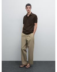 MASSIMO DUTTI - Polo Manches Courtes Texturé - Lyst