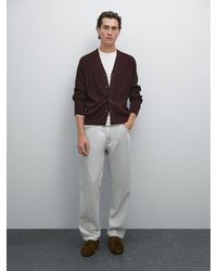 MASSIMO DUTTI - Cárdigan Punto Estructura 100% Algodón - Lyst