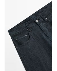 MASSIMO DUTTI - Straight-Leg Linen Denim-Effect Pants - Lyst