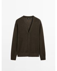 MASSIMO DUTTI - Tricot Vest Van Linnenmix - Lyst