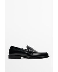 MASSIMO DUTTI - Leather Penny Loafer - Lyst
