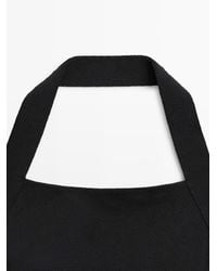 MASSIMO DUTTI - Textured Halter Swimsuit - Lyst