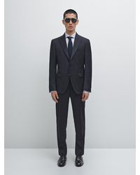 MASSIMO DUTTI - Plain Wool Suit Blazer - Lyst