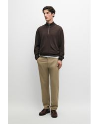 MASSIMO DUTTI - Cotton-Blend Slim Fit Pants - Lyst