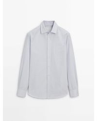 MASSIMO DUTTI - Regular-Fit Cotton Striped Shirt - Lyst