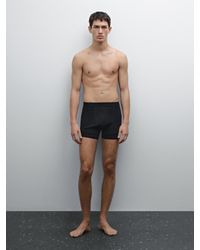 MASSIMO DUTTI - Unifarbene Boxershorts Aus Baumwollmischgewebe - Lyst