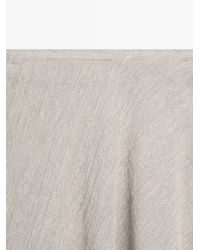 MASSIMO DUTTI - Waffle-Knit Flared Midi Skirt - Lyst