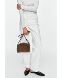 MASSIMO DUTTI - Split Suede Leather Crossbody Bag - Lyst