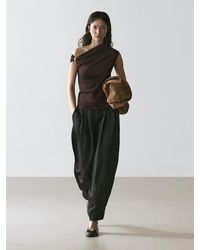 MASSIMO DUTTI - Asymmetric Top With Brooch Detail - Lyst