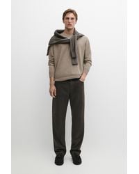 MASSIMO DUTTI - Tapered Fit Denim-Effect Pants - Lyst