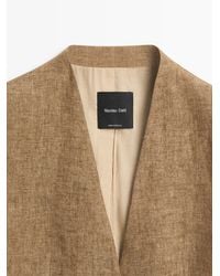 MASSIMO DUTTI - Melange Linen Suit Blazer - Lyst